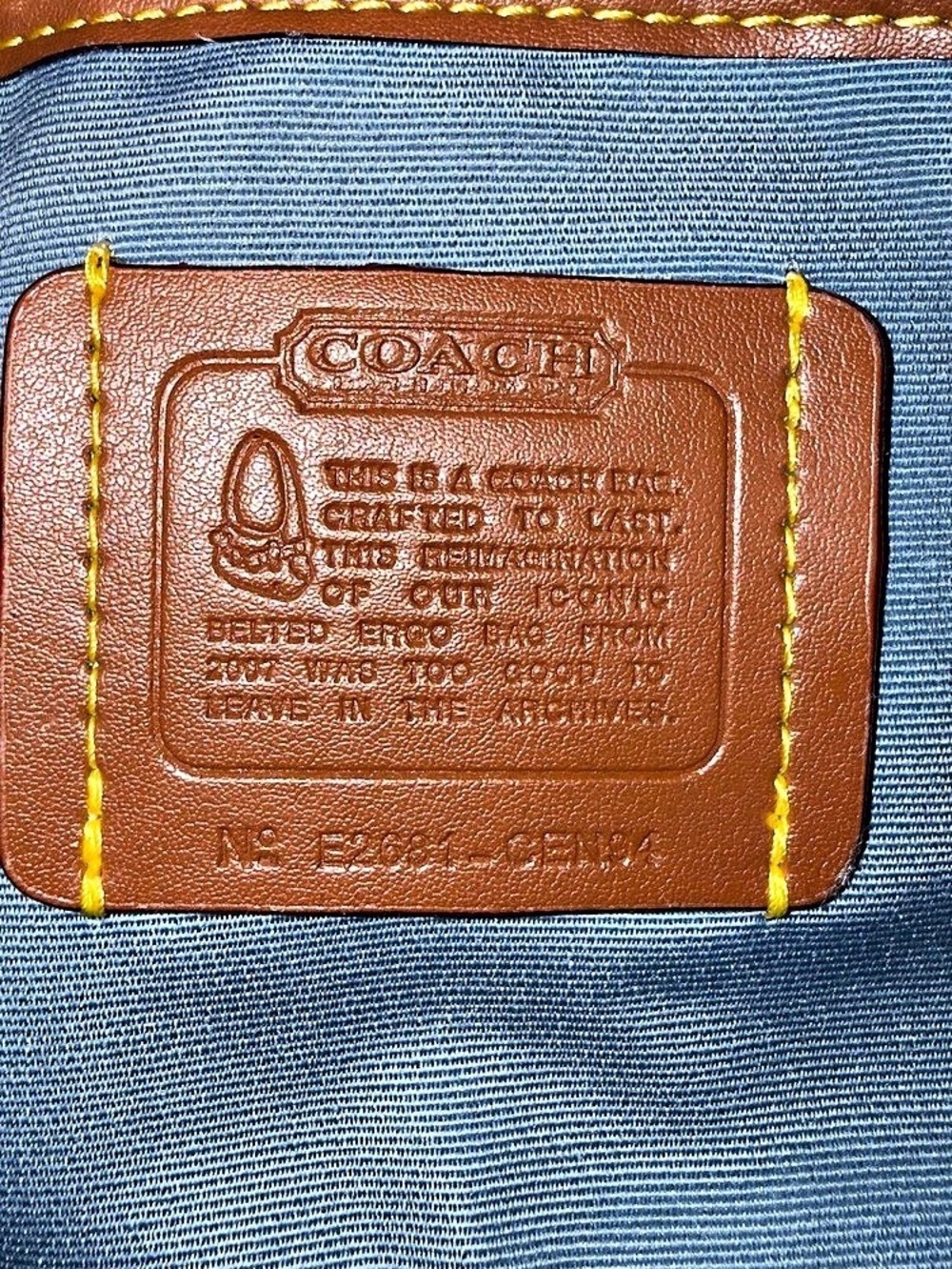 Coach Denim Belted Ergo Shoulder Bag - Picture 8 of 11